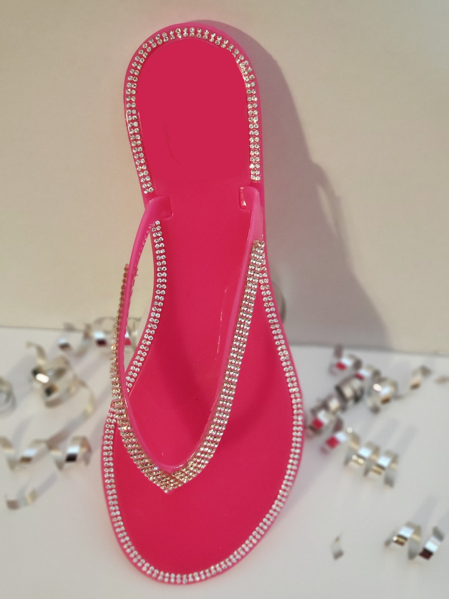 Pink Bling Flip Flops - Boughie virgin brazilian hair cosmetics apperal