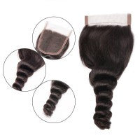 Brazilian  Lace closures - Boughie virgin brazilian hair cosmetics apperal