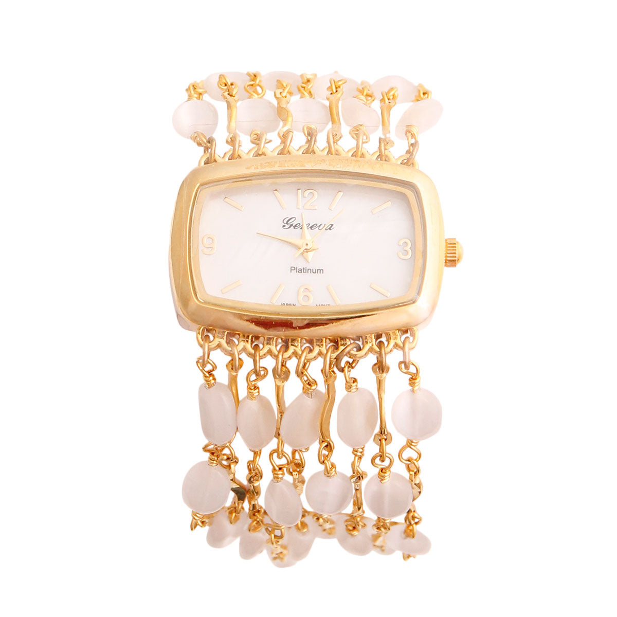 Glass Bead Gold Watch