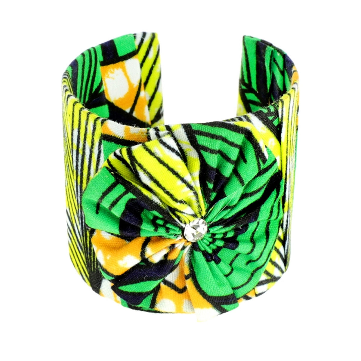 Green Afrocentric Fabric Cuff