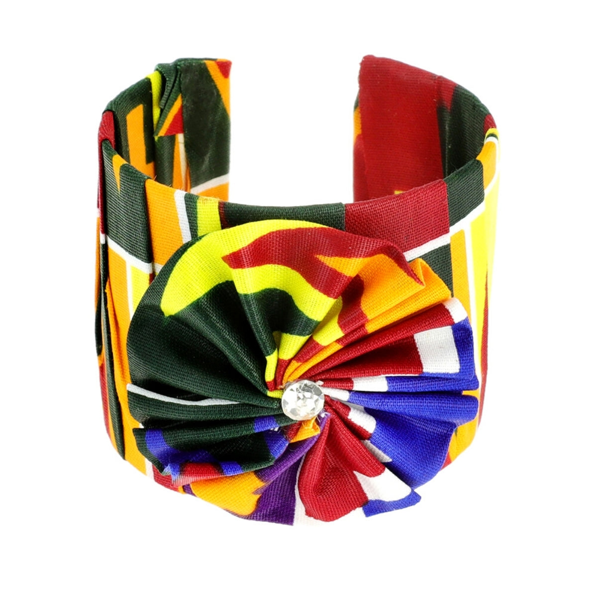 Multi Color Afrocentric Fabric Cuff