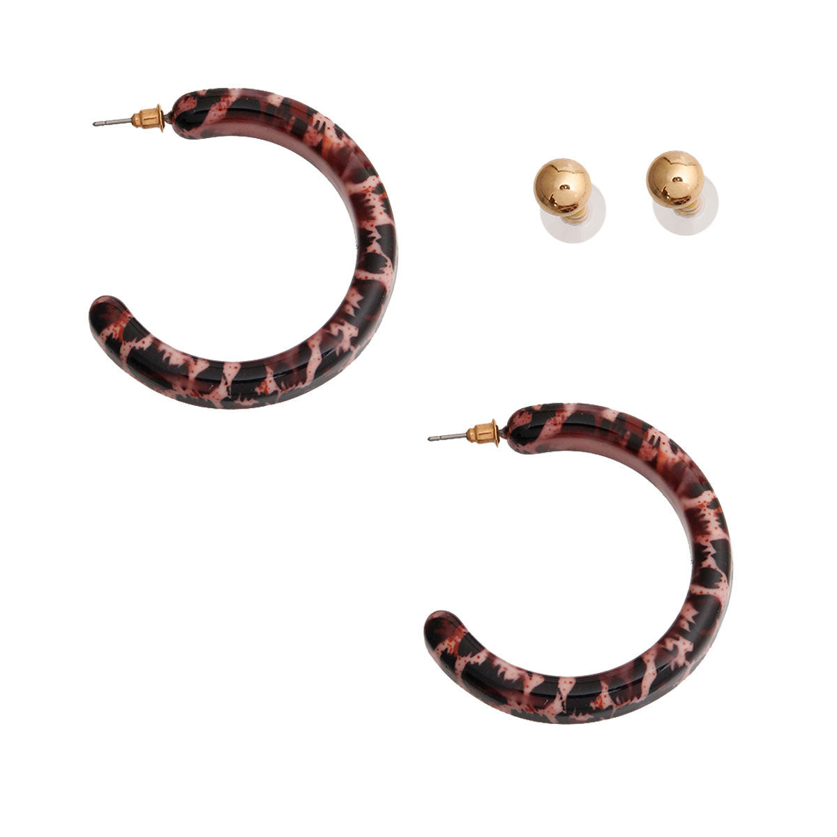 Pink Leopard Hoop Set