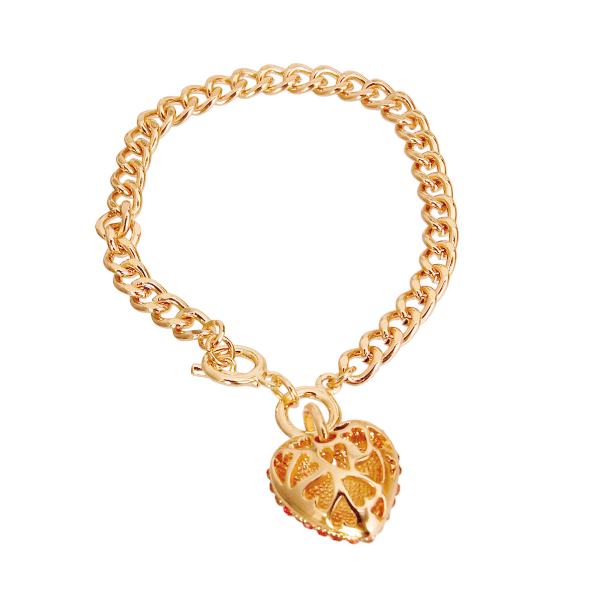 Red Heart Charm Bracelet