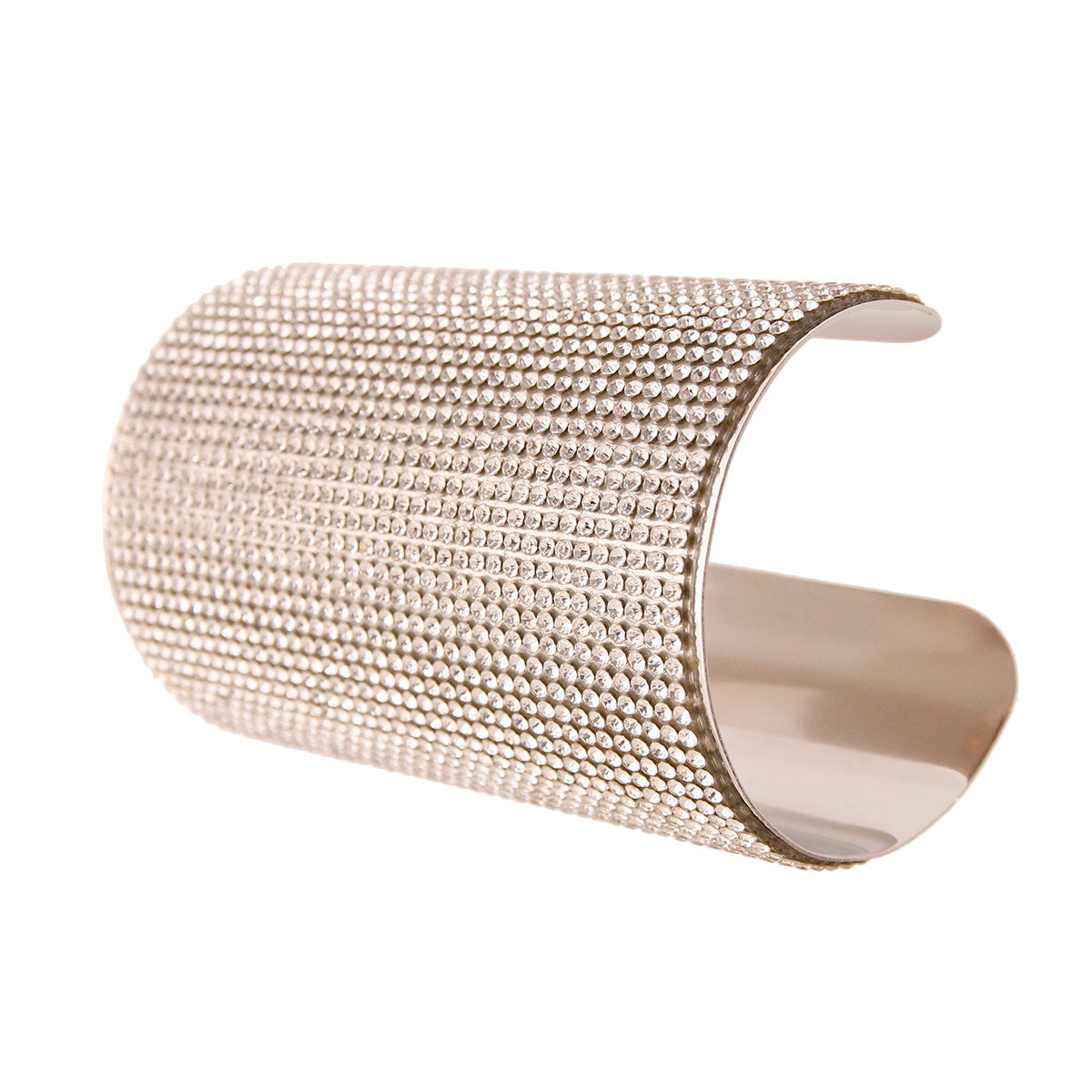 Clear Silver Metal Cuff