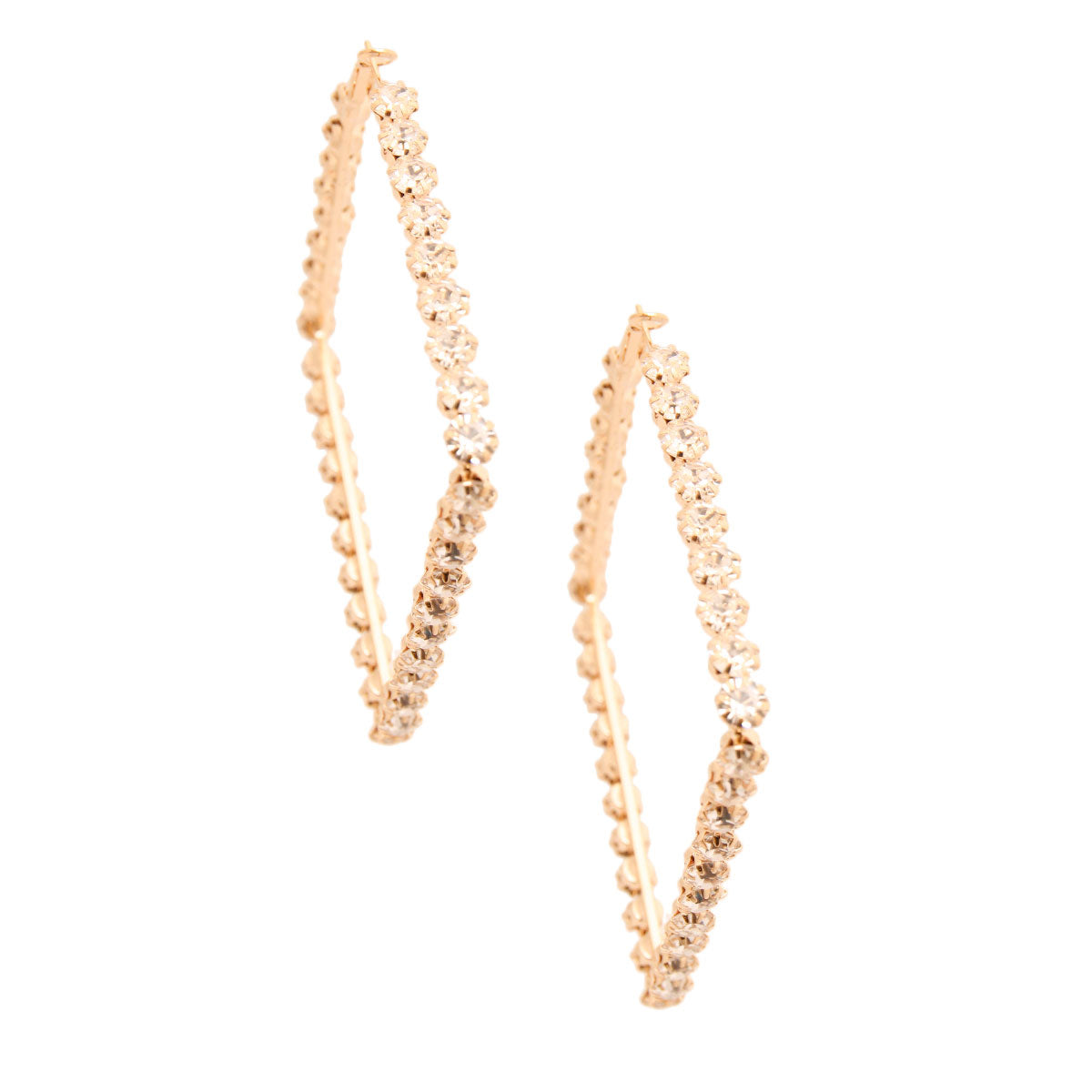 Gold Diamond Shape Hoops