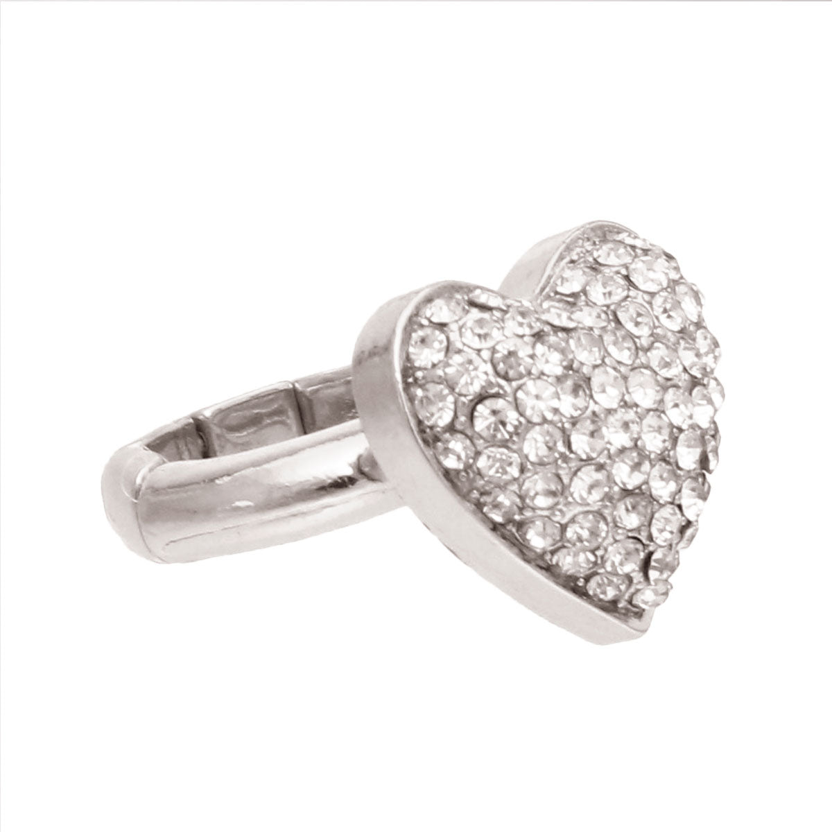 Silver 3D Heart Ring