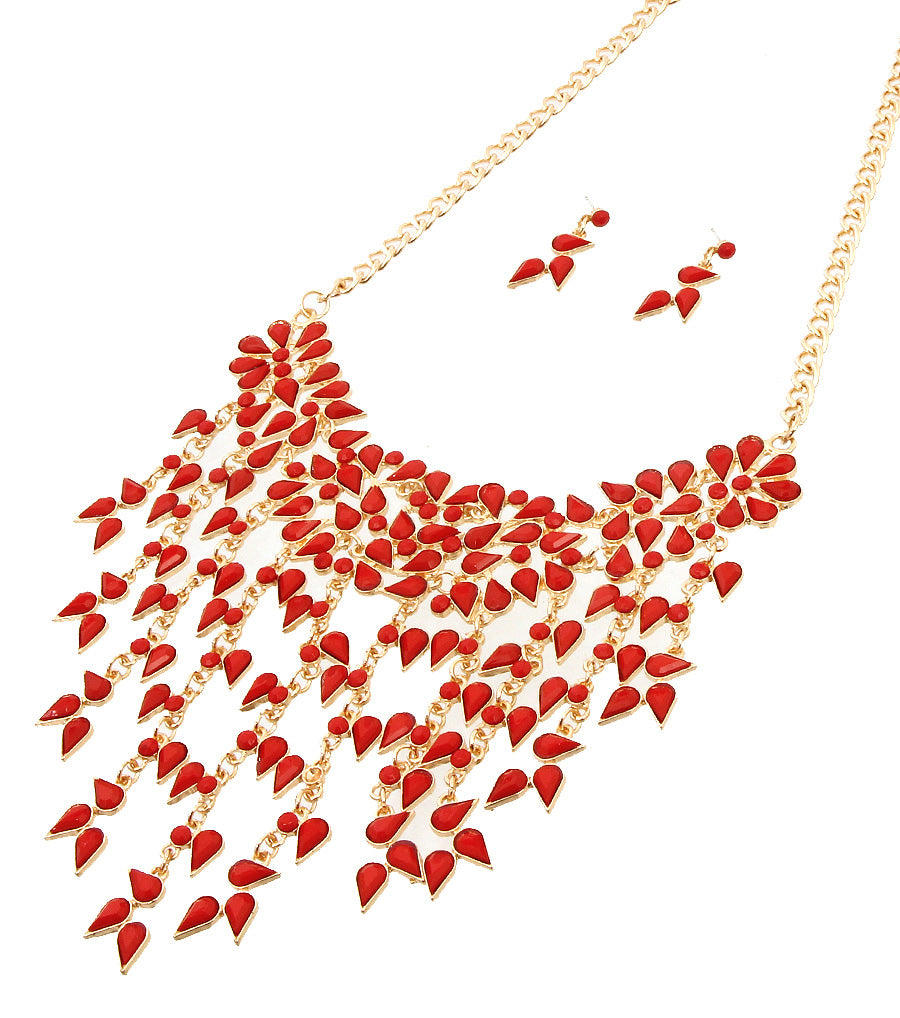 Flower Rain Necklace Set
