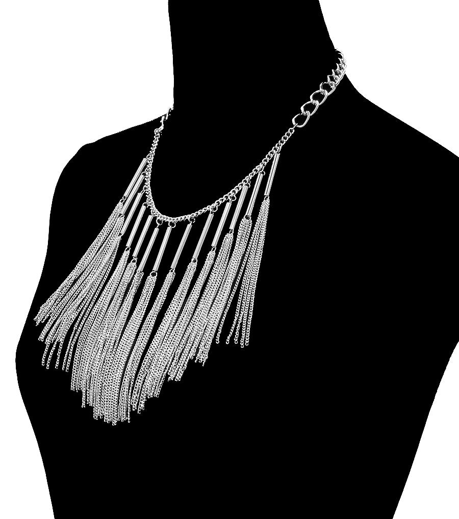 Tassel Drop Necklace Set