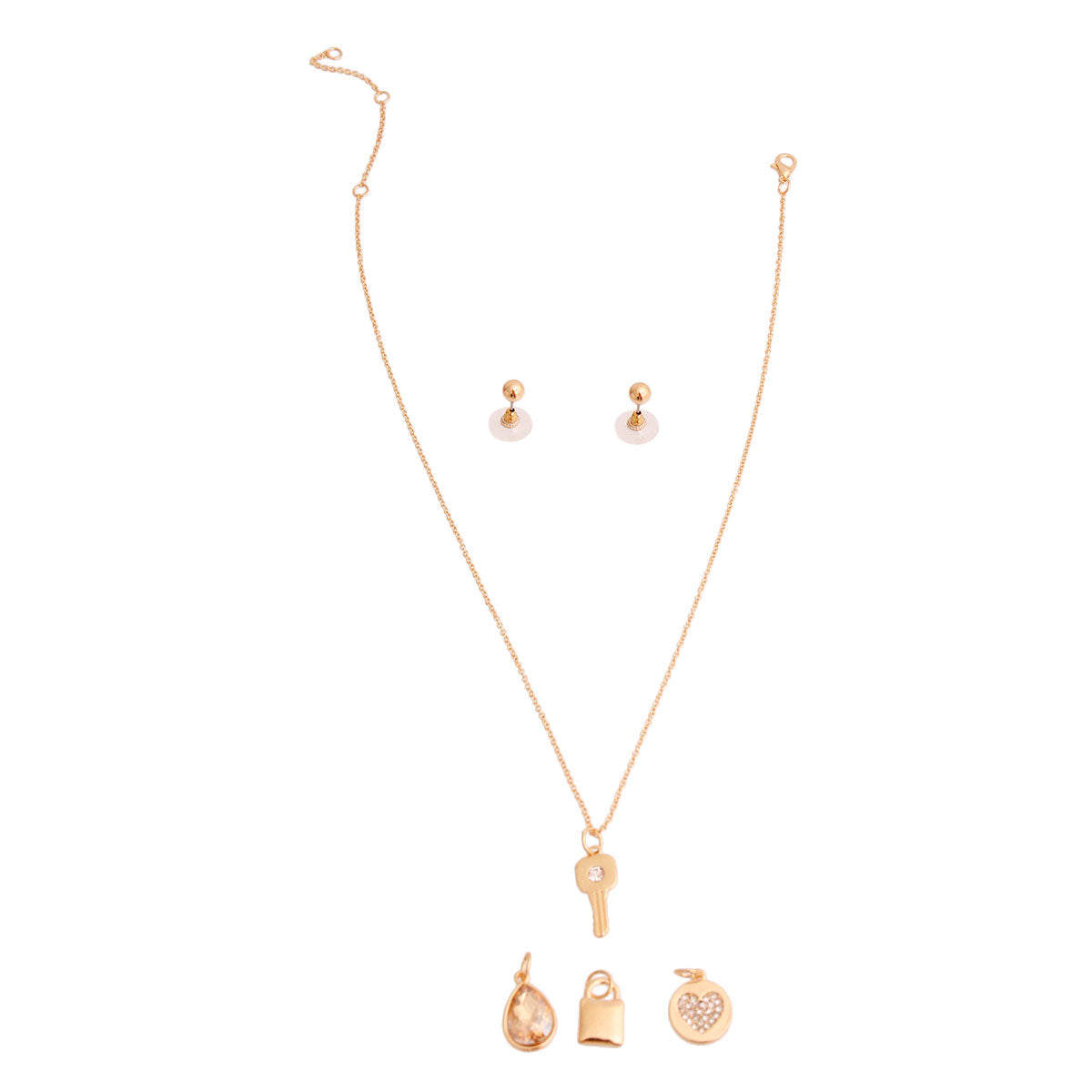 Gold Interchangable Love Charm Necklace