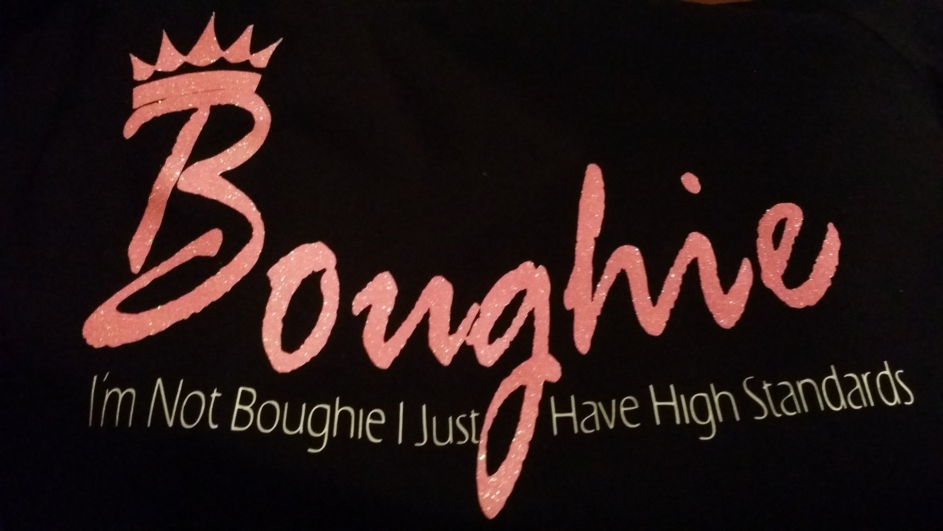 Queen Boughie fitted t-shirts - Boughie virgin brazilian hair cosmetics apperal 