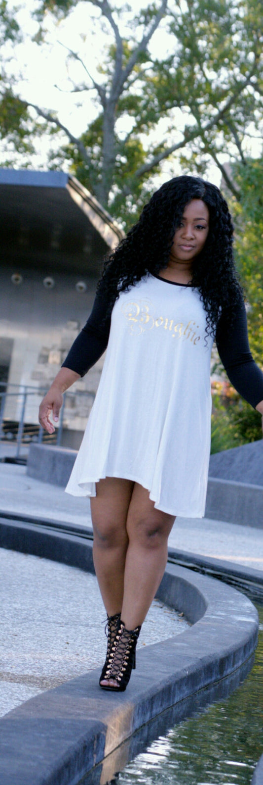 Jersery 2n1 dress flare shirt/ dress - Boughie virgin brazilian hair cosmetics apperal 