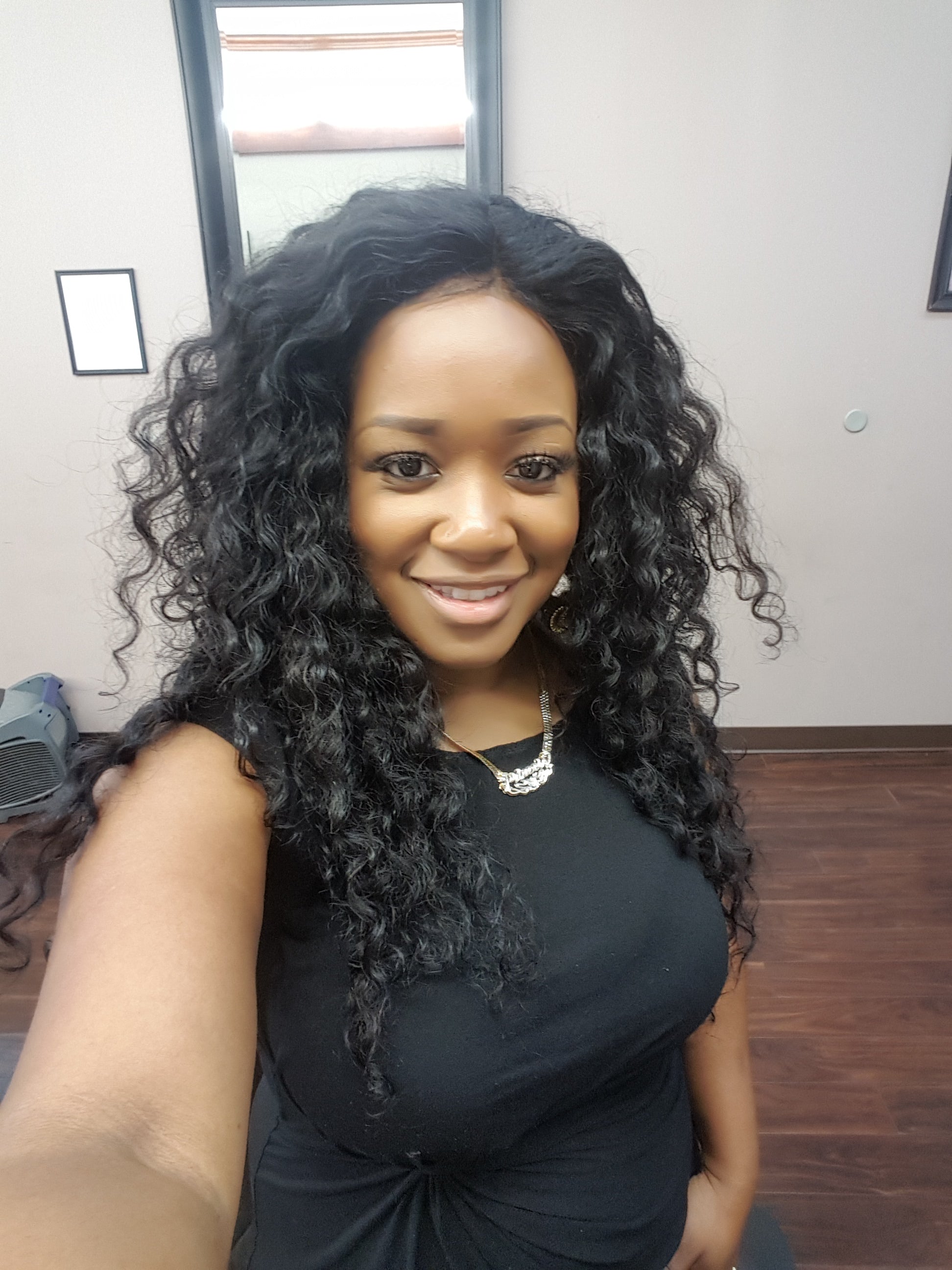 Brazilian deep wave lace closure wig - Boughie virgin brazilian hair cosmetics apperal 