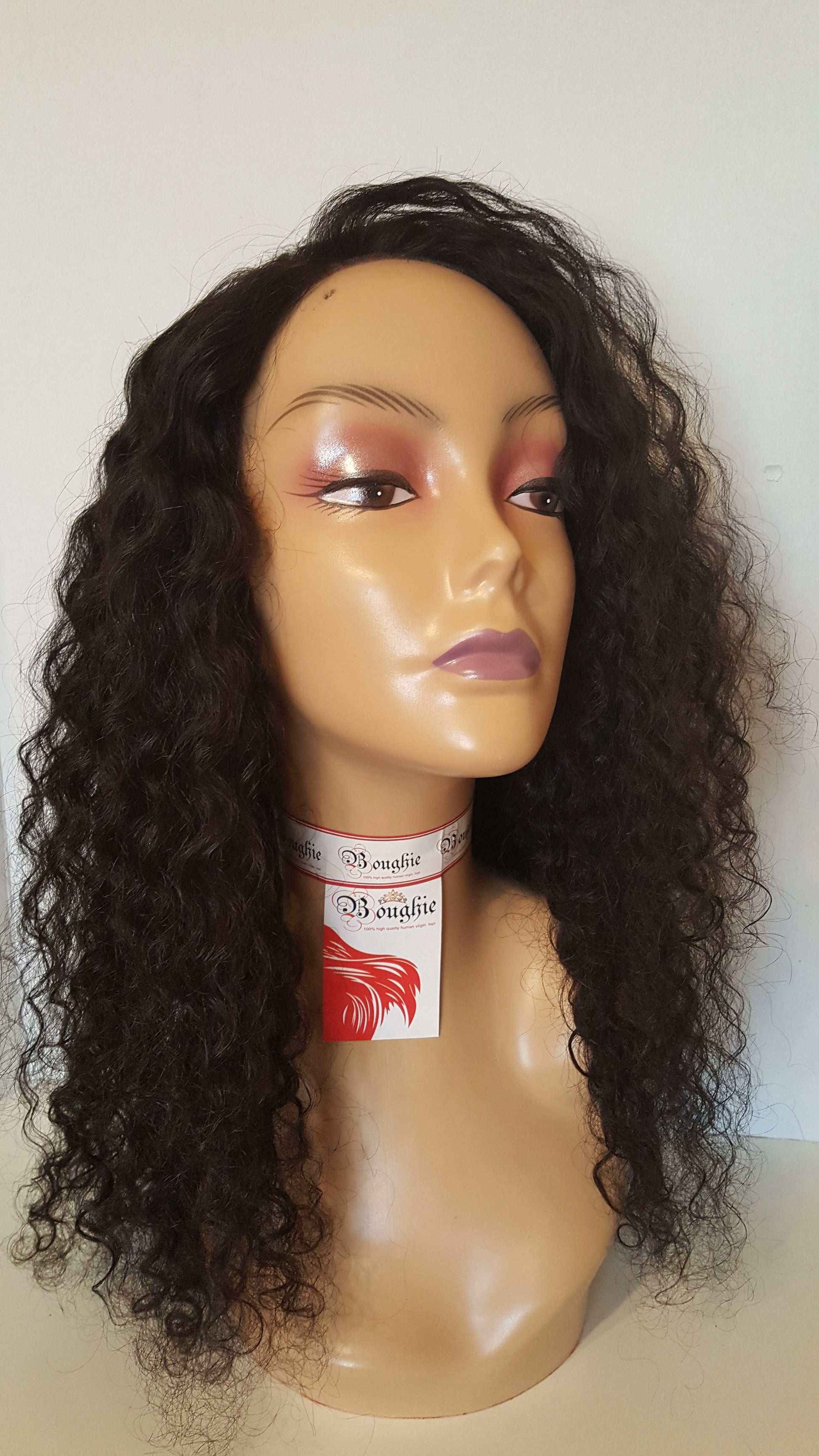 Brazilian deep wave lace closure wig - Boughie virgin brazilian hair cosmetics apperal 