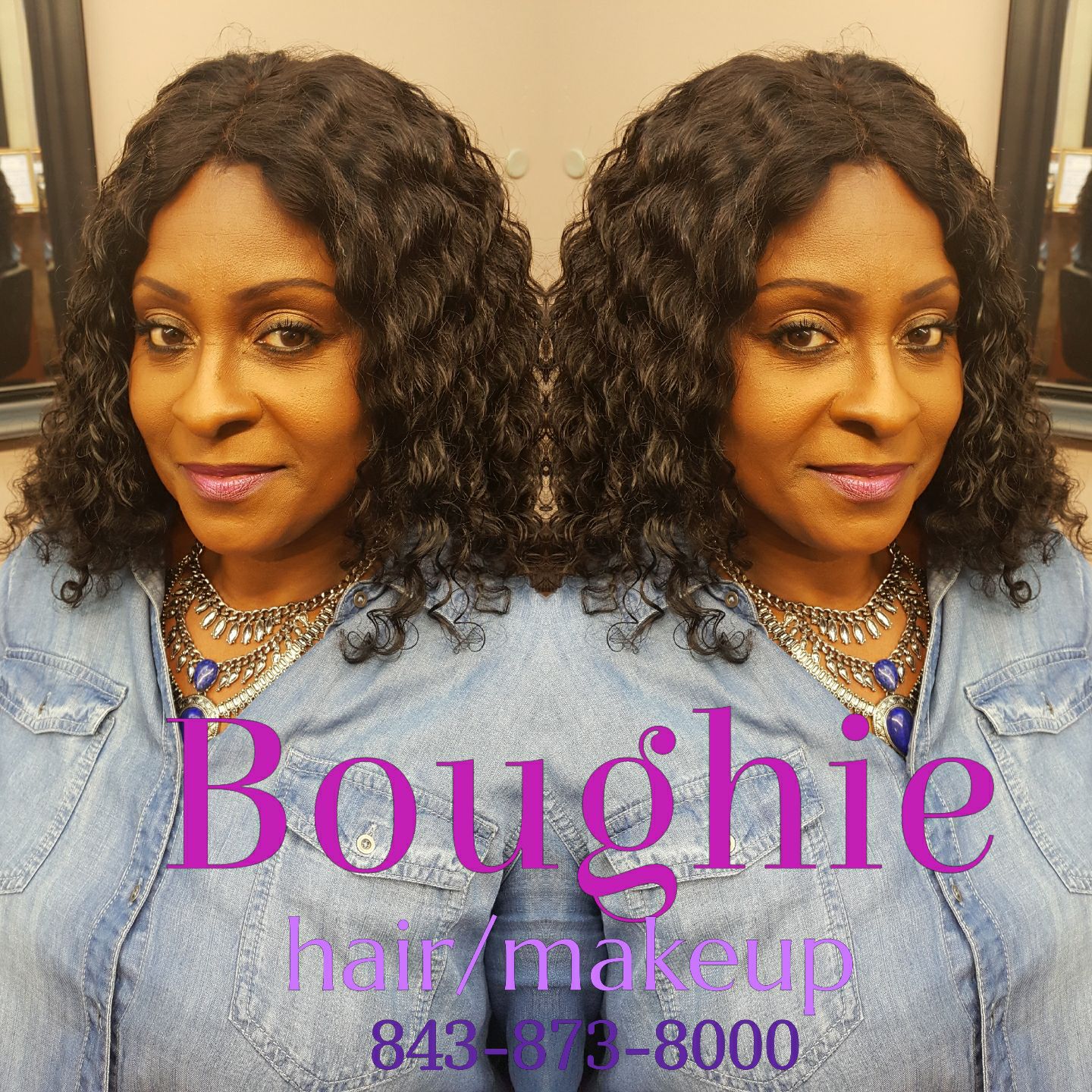 Makeup services & Hair Services for special occassions - Boughie virgin brazilian hair cosmetics apperal 