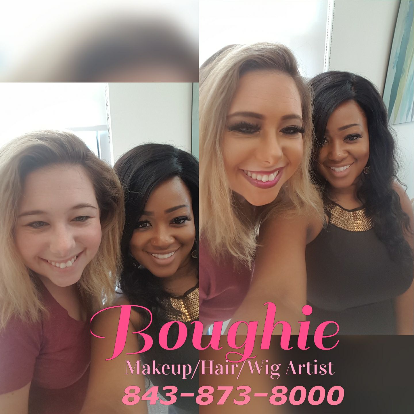 Makeup services & Hair Services for special occassions - Boughie virgin brazilian hair cosmetics apperal 