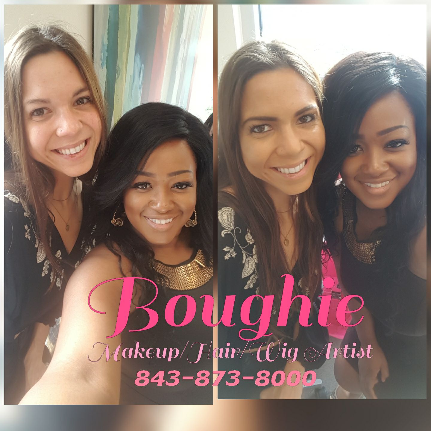 Makeup services & Hair Services for special occassions - Boughie virgin brazilian hair cosmetics apperal 