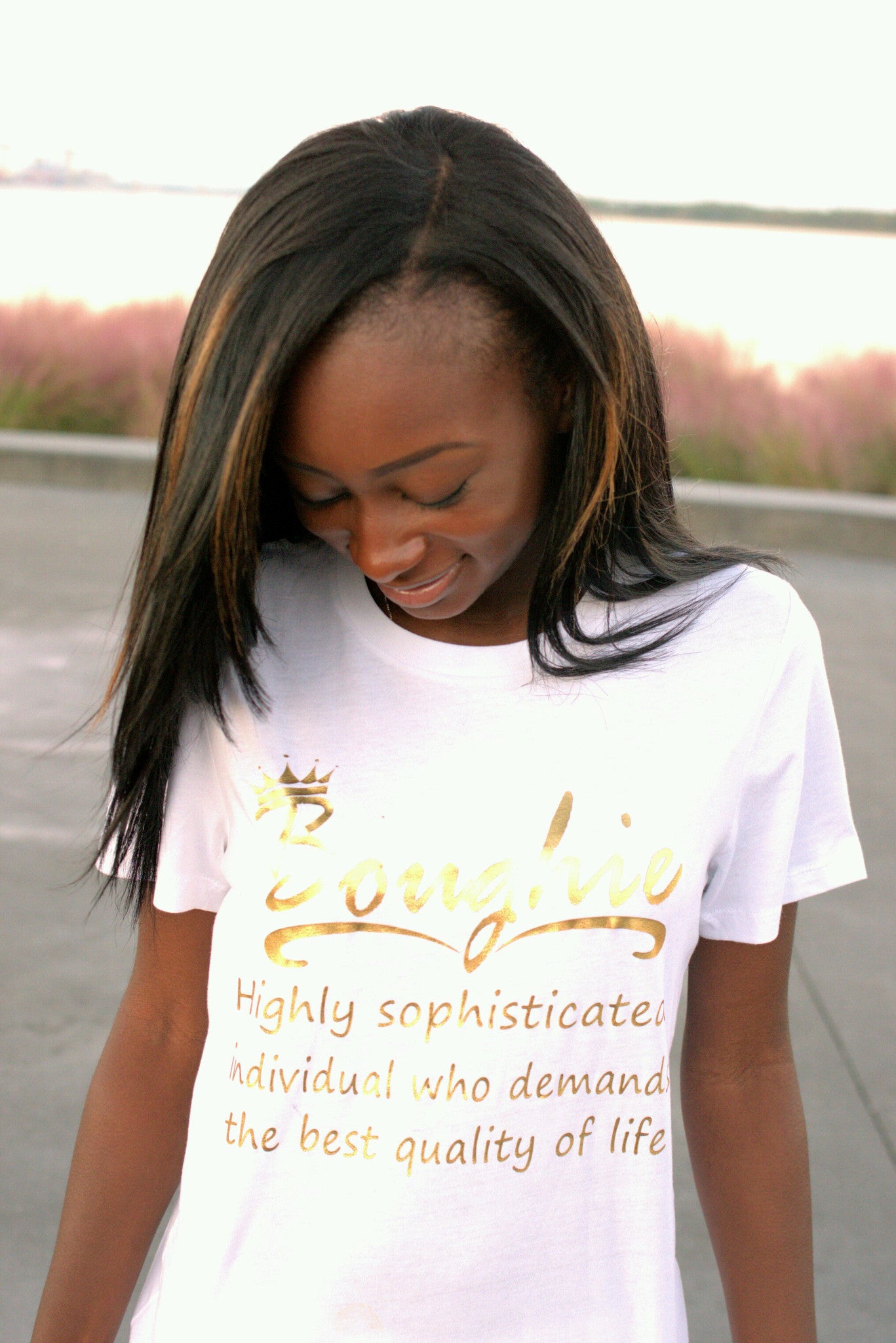 Boughie defined tshirt - Boughie virgin brazilian hair cosmetics apperal 