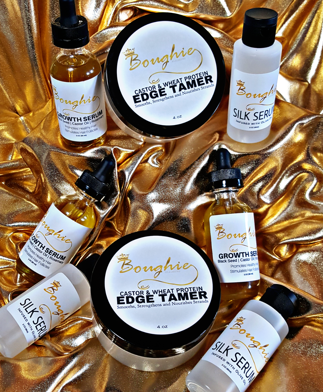 Bundle total hair care package - Boughie virgin brazilian hair cosmetics apperal 