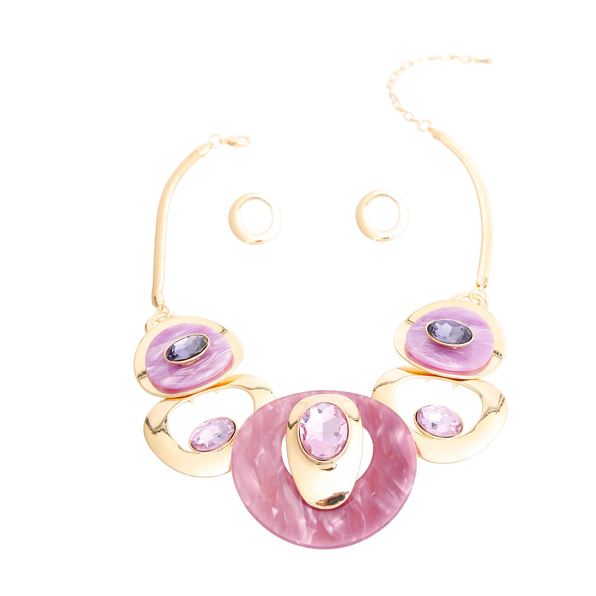 Purple Gold Circular Set