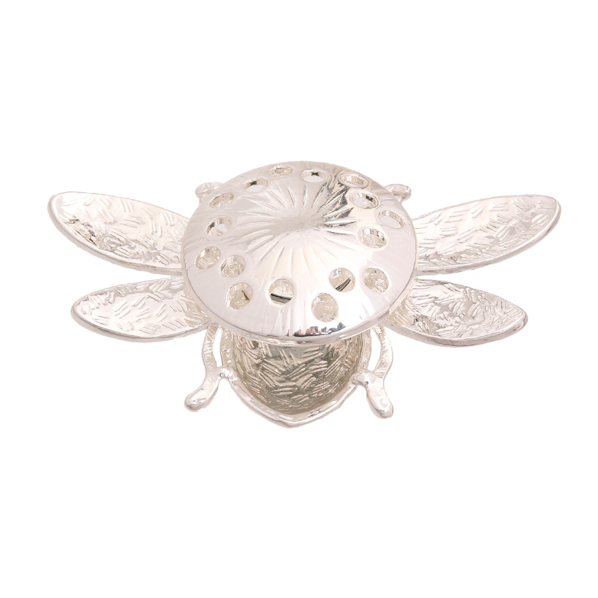Multi and Silver Bee Magnet Brooch