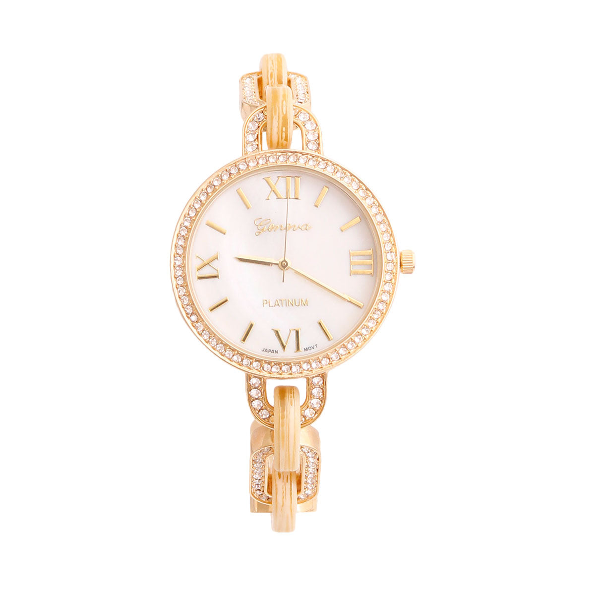 Gold and Bone Link Watch
