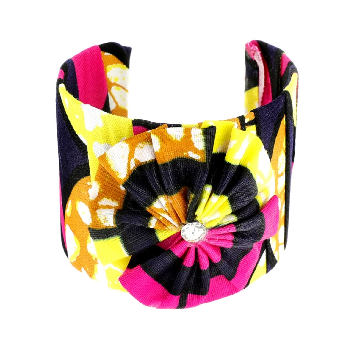 Fuchsia Afrocentric Fabric Cuff
