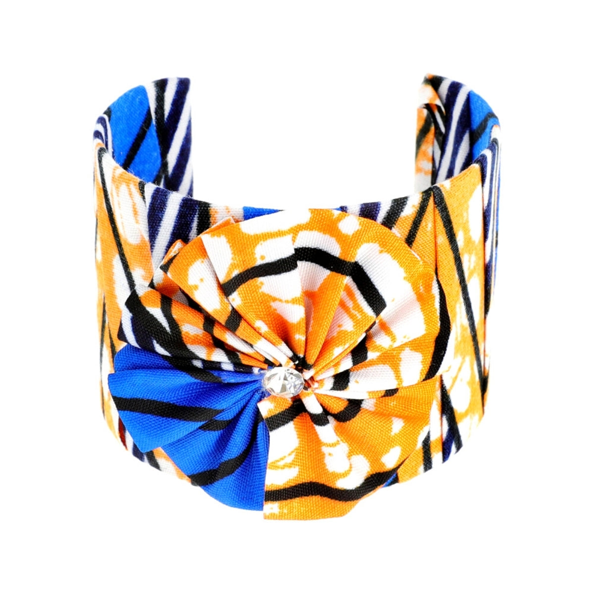 Royal Blue Afrocentric Fabric Cuff