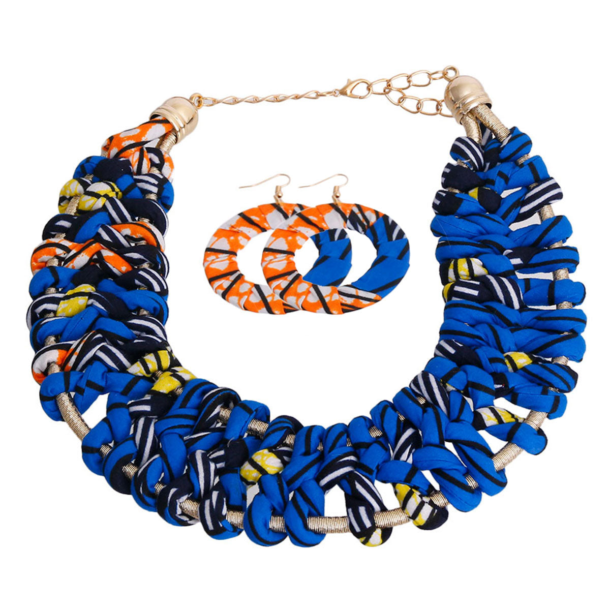 Royal Blue Tribal Rope Woven Collar