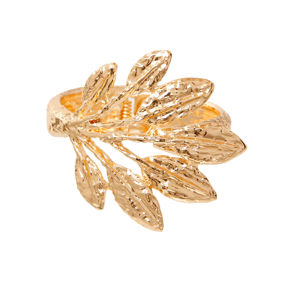 Chunky Gold Metal Leaf Cuff