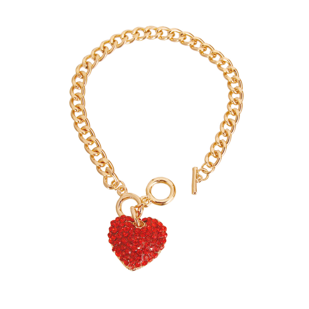 Red Heart Charm Bracelet