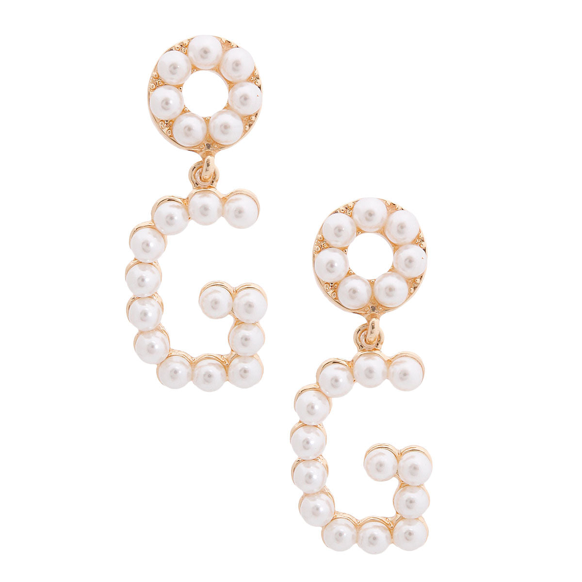 Cream Dangling G Designer Earrings