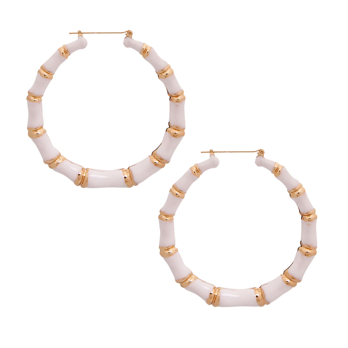 White Bamboo Hoops