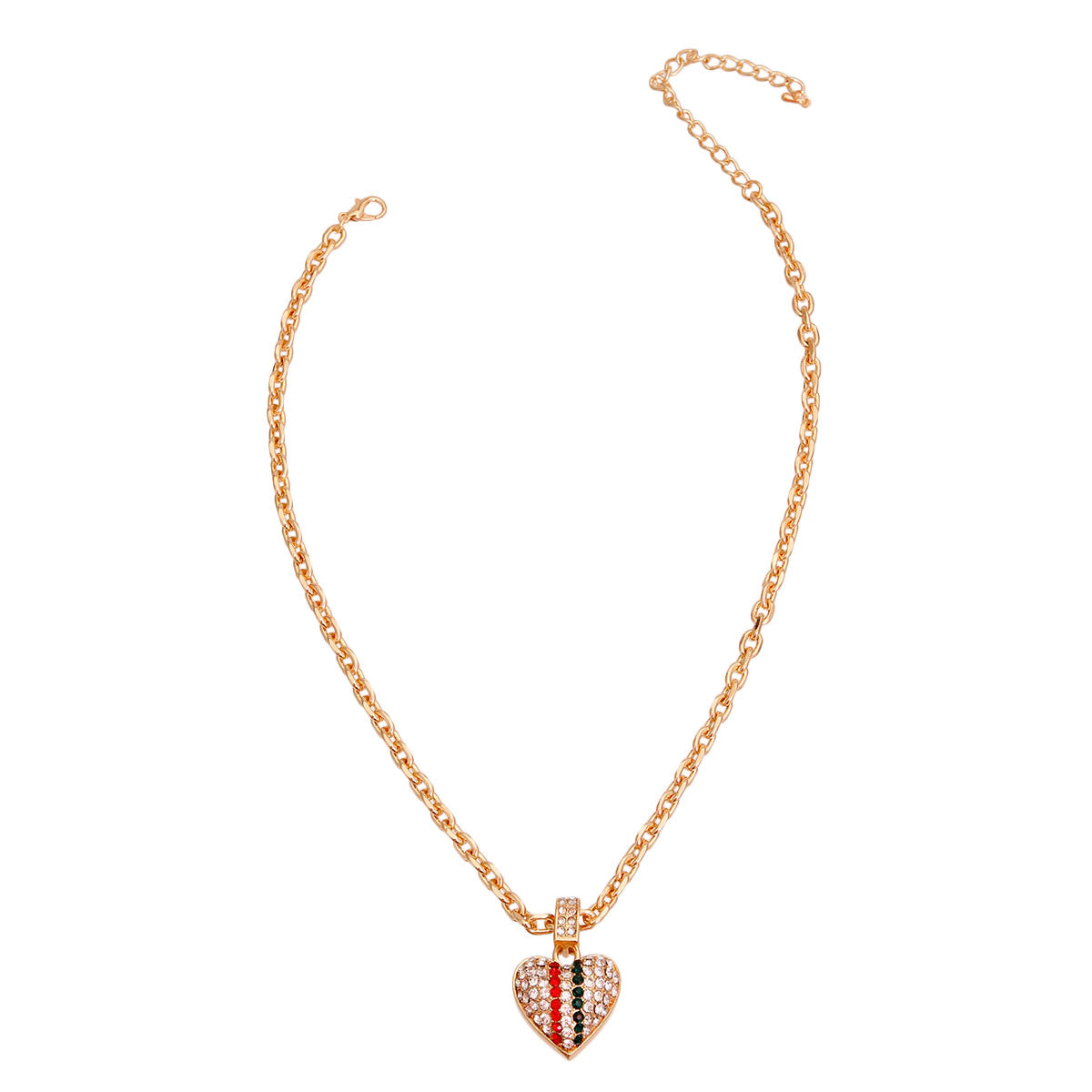 Gold Chain 3D Designer Heart Necklace