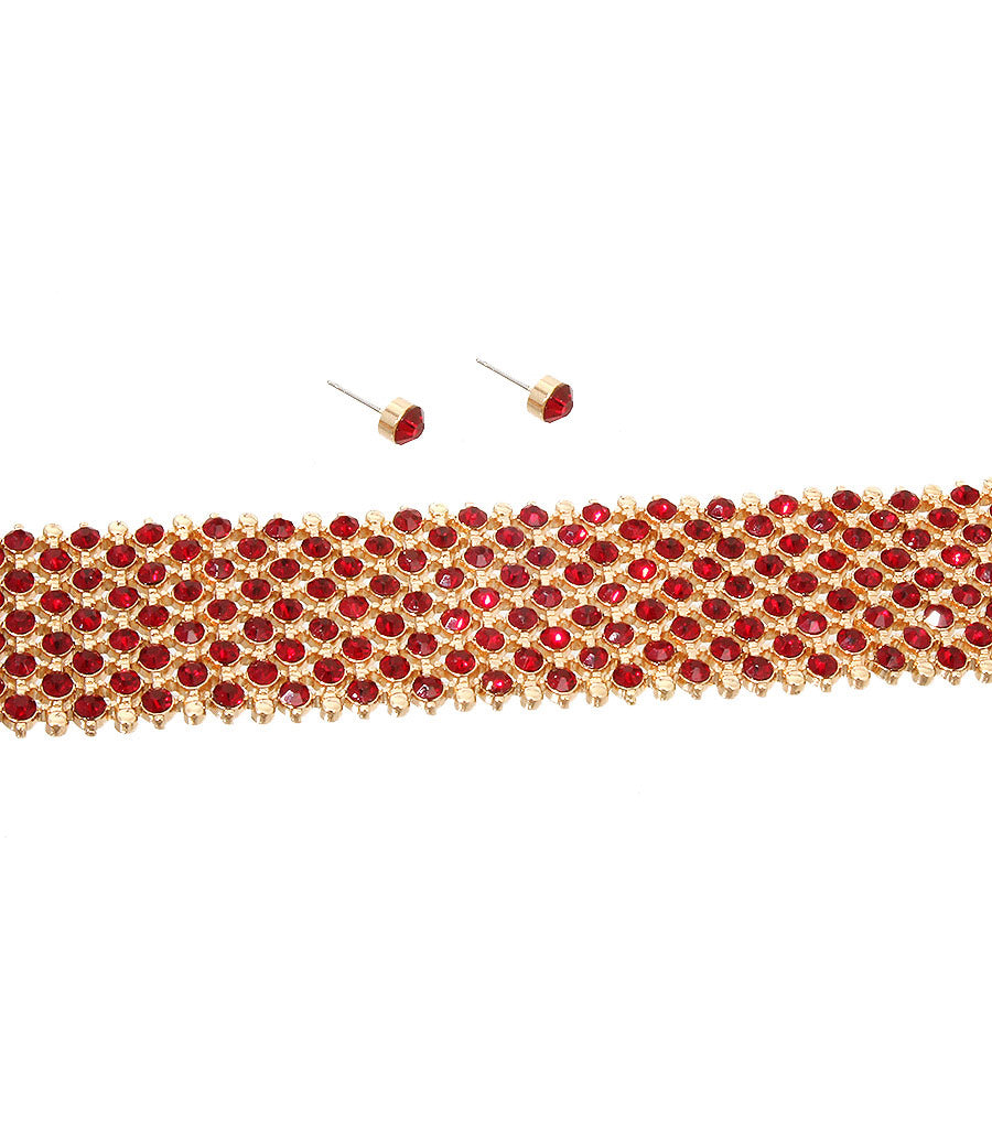 Stoned Metal Choker Set