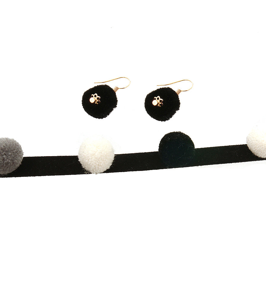 Pom Pom Choker Set