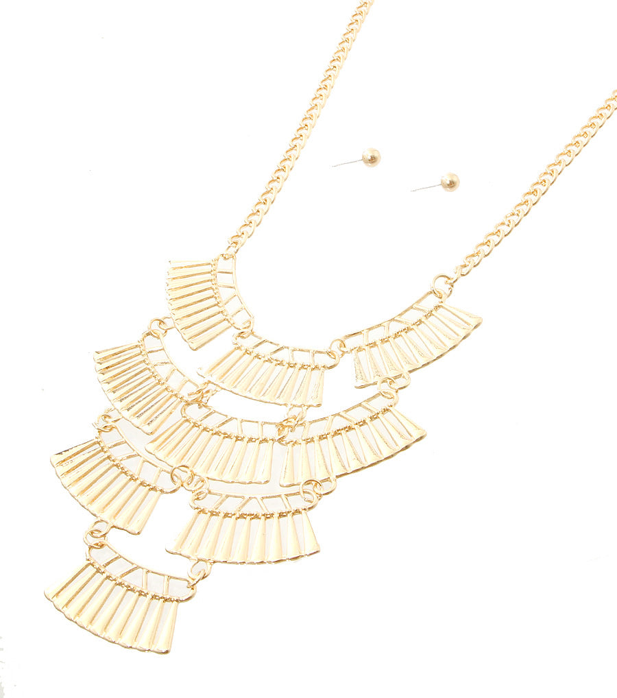 Statement Pattern Necklace Set