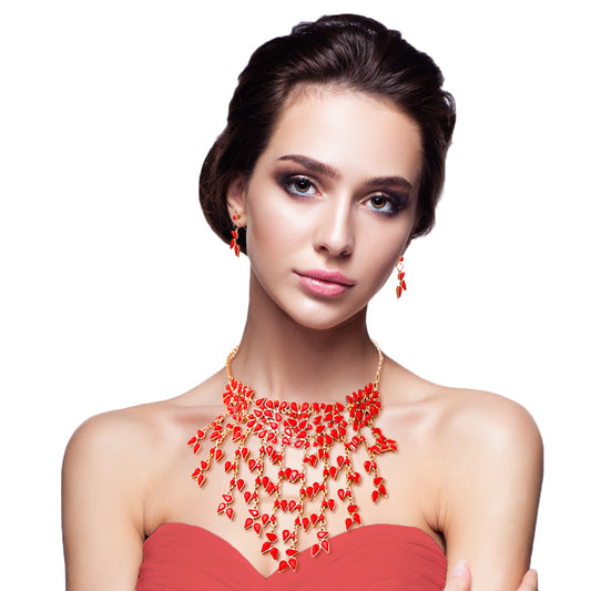 Flower Rain Necklace Set