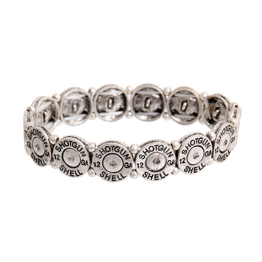 Burnished Silver Shotgun Bracelet