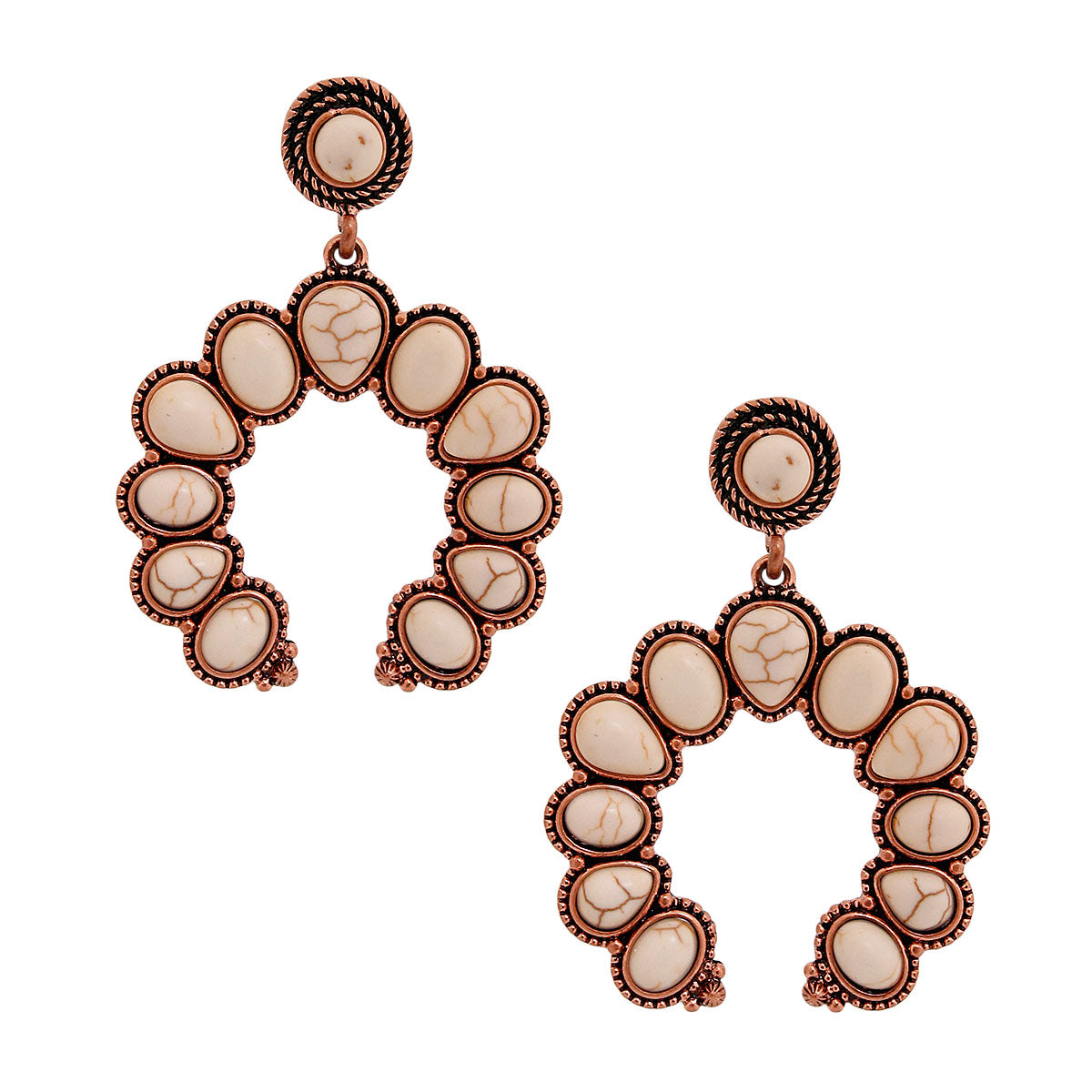 Cream Squash Blossom Earrings