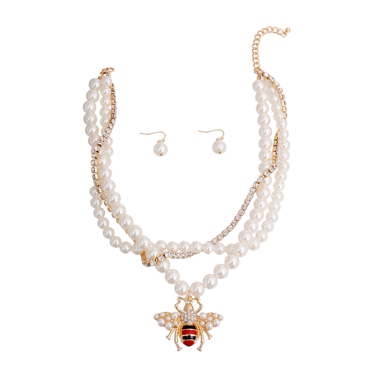 Designer Style Pearl Stone Necklace